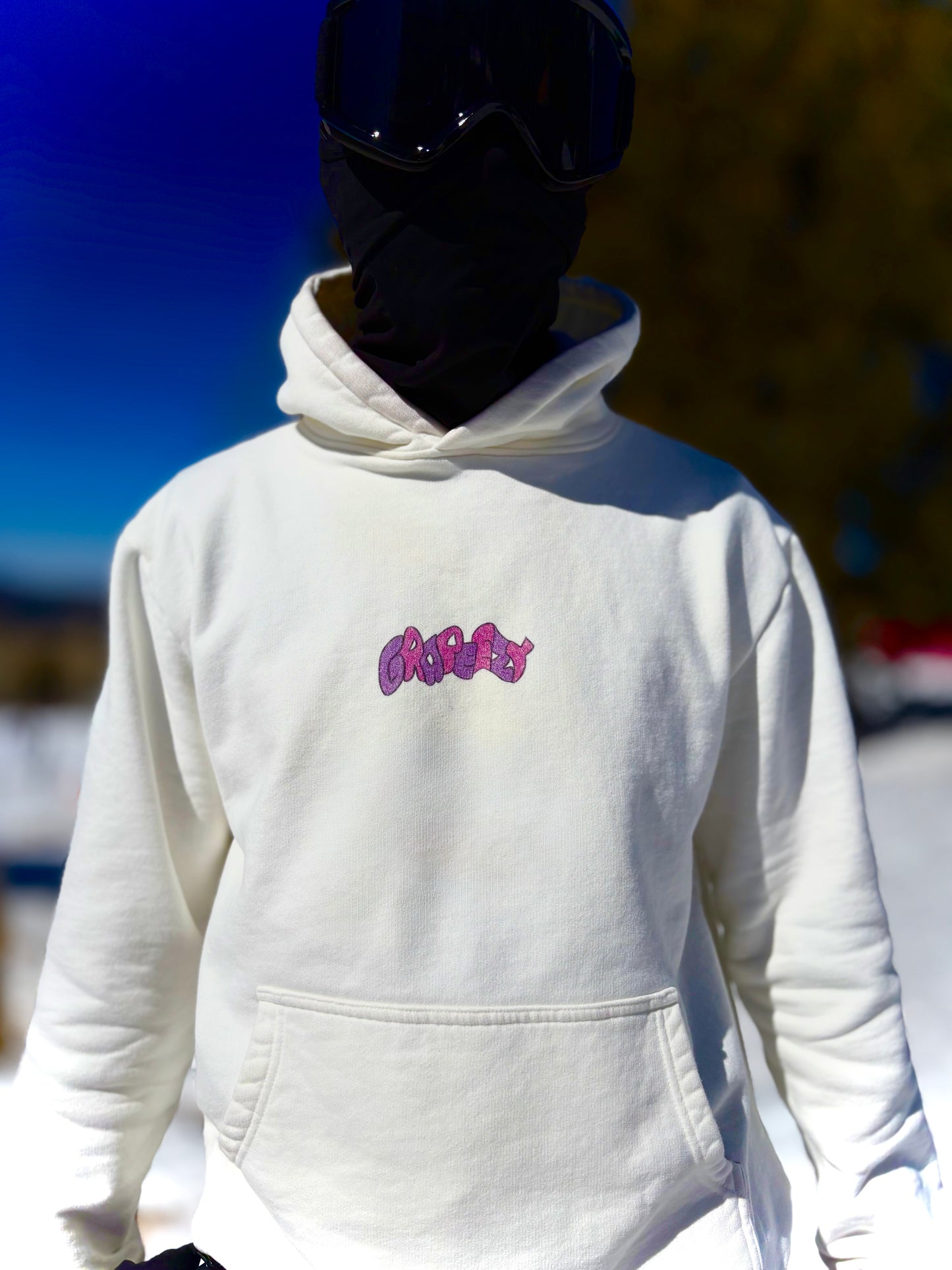 Grapeezy "Masked up" Hoodie (White)